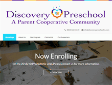 Tablet Screenshot of discoverypreschoolvt.com